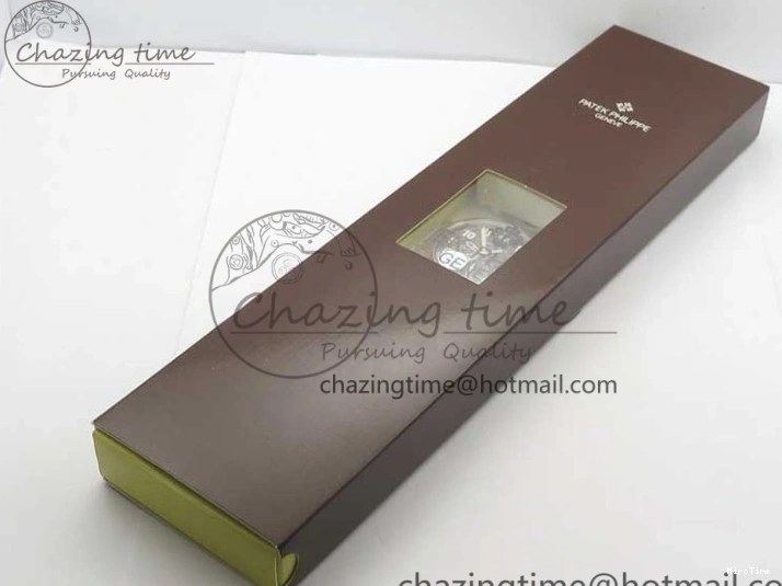 MIROTIME 1219 Calatrava 5524R Pilot Travel Time RG GRF Brown Dial on Brown Leather Strap MIYOTA TopPick 7155